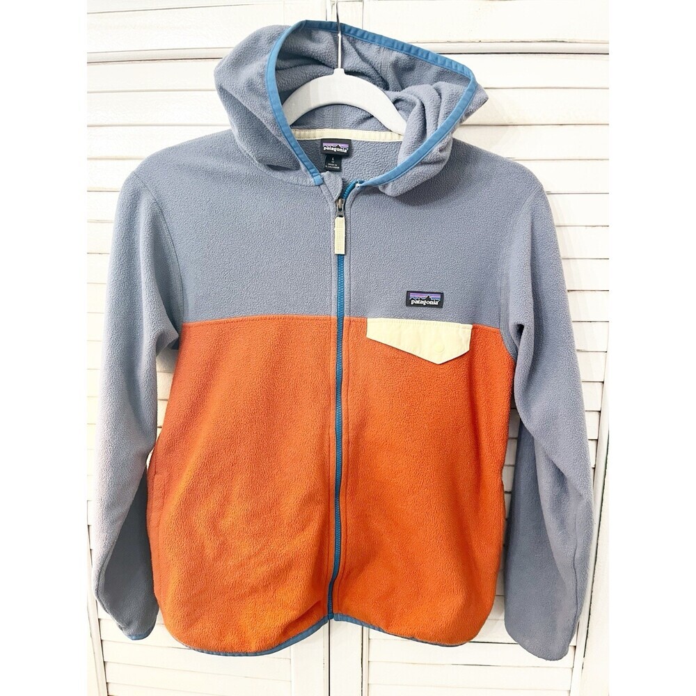 Patagonia Kids Micro D Snap-T Jacket Zip Up Hoodie, Large 10/12 *see description